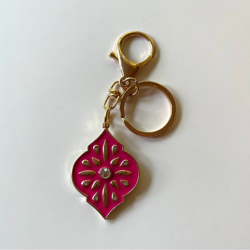 Pink and Gold Keychain
